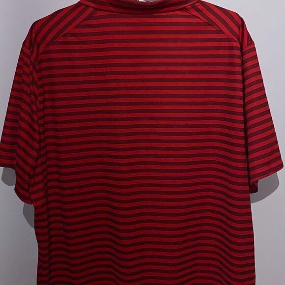 Nike Men's Red Dri-Fit Stripe Short Sleeves Standard Fit Polo Shirt Size 2XL - Picture 4 of 7